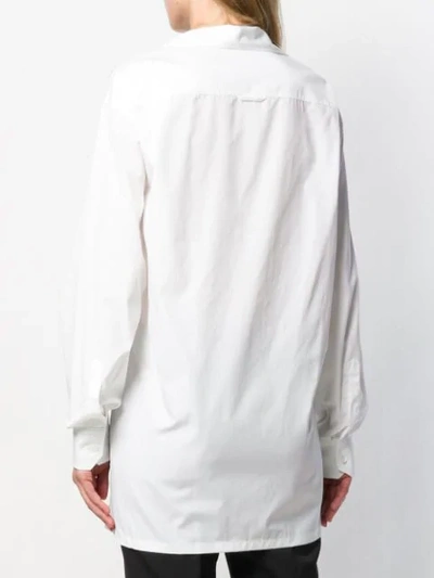 Shop Prada Hemd Mit Hakenverschluss In F0009 Bianco