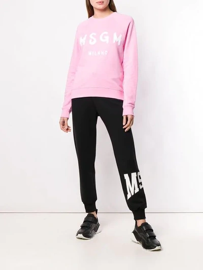 MSGM LOGO套头衫 - 粉色