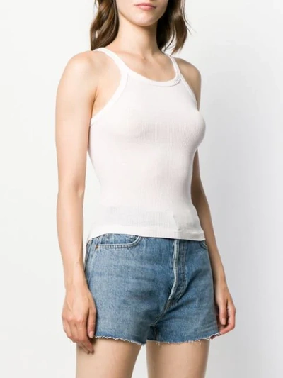 RE/DONE RIBBED TANK TOP - 粉色