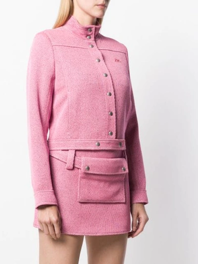 Shop Courrèges Cropped Jacket In Pink