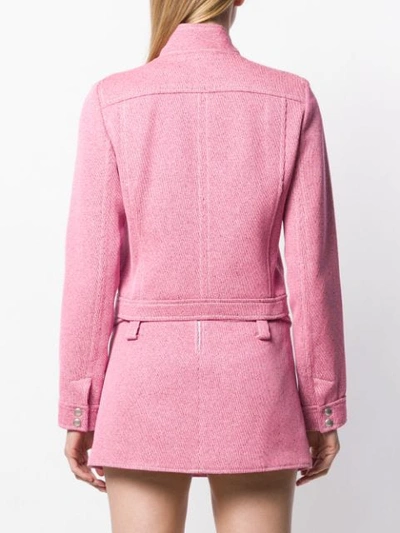 Shop Courrèges Cropped Jacket In Pink