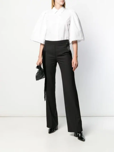 Shop Neil Barrett Ruffle Sleeve Blouse In White