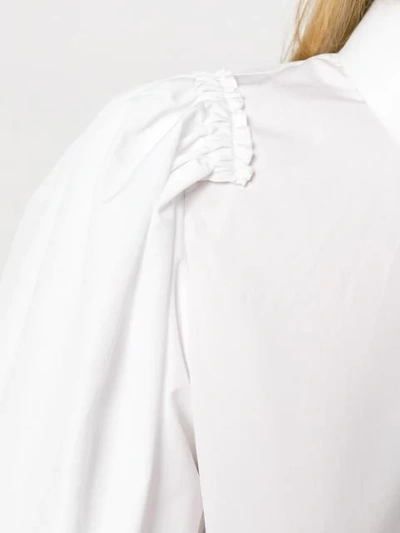 Shop Neil Barrett Ruffle Sleeve Blouse In White