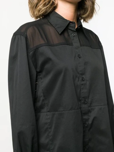 Shop Diesel Shirt Mini Dress In Black