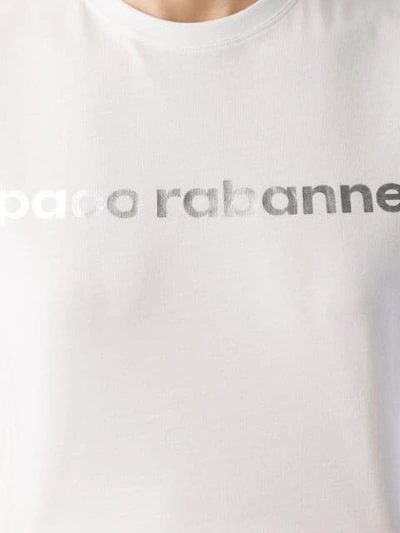 Shop Paco Rabanne Logo Print T-shirt In White