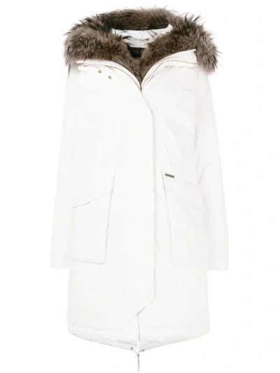 Shop Woolrich Padded Hooded Coat - White