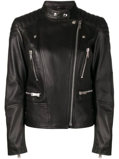 Shop Belstaff Sydney Leather Jacket In Black