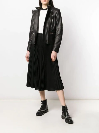 Belstaff Sydney Leather Jacket In Black