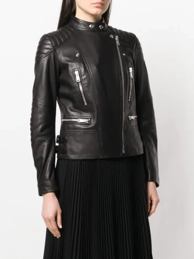 Shop Belstaff Sydney Leather Jacket In Black