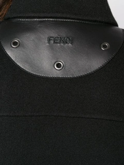 Shop Fendi Cashmere Cocoon Coat In Black