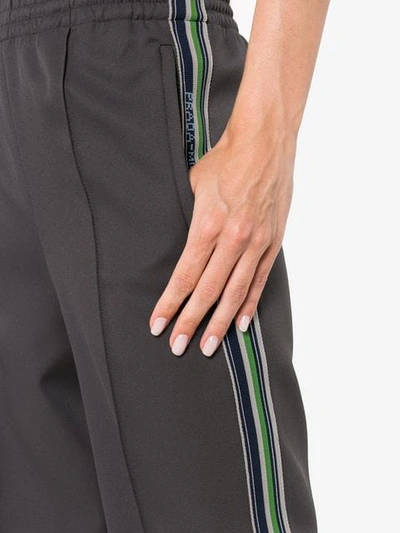 Shop Prada Side-stripe Logo Track Pants In F063h Ematite
