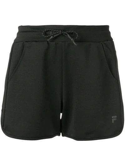 Shop Fila Drawstring Waist Shorts - Black