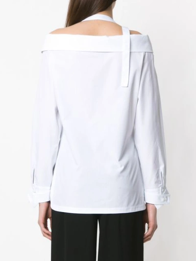 Shop Gloria Coelho Cut Out Detail Shirt In White
