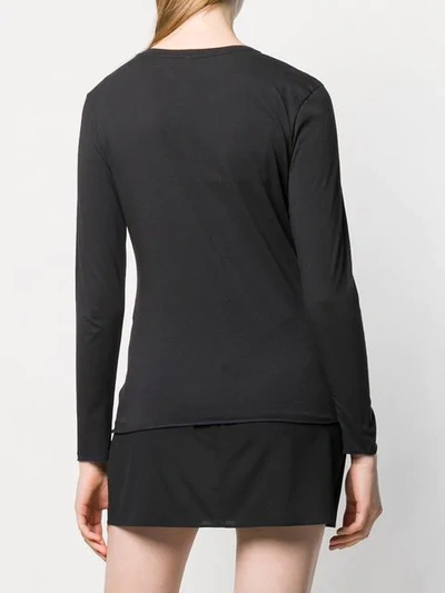 Shop Bellerose Long-sleeve Fitted Top In Black