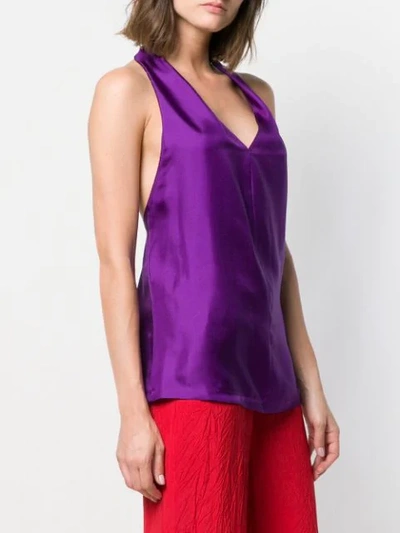 Shop Alysi Halterneck Top - Purple