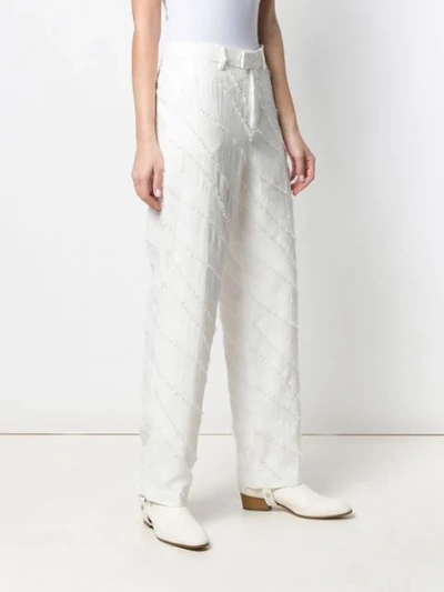 Shop Zadig & Voltaire Fashion Show Peter Straight-leg Trousers In White