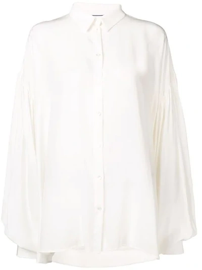 REDEMPTION 超大款长袖衬衫 - 白色