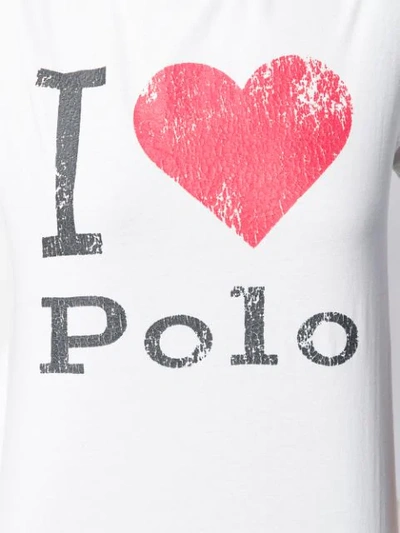 Shop Polo Ralph Lauren T-shirt Mit Logo-print In White