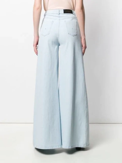 Shop Alberta Ferretti Wide Leg Jeans In Blue