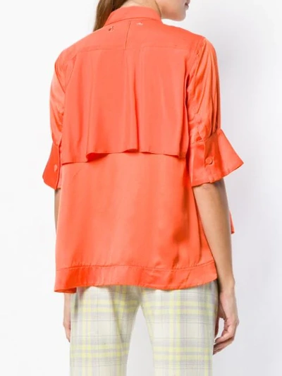 Shop Carven Double Layer Blouse In 250 Coral