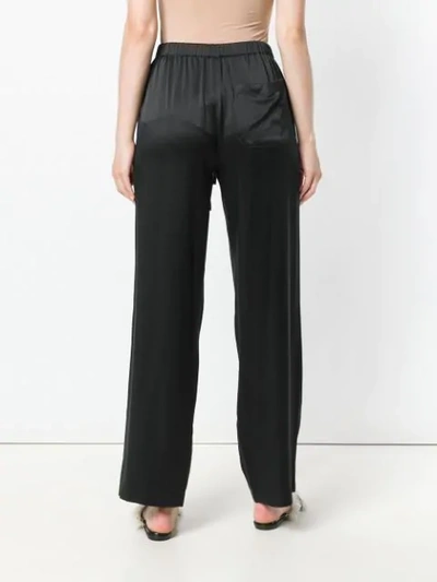 Shop Theory Drawstring Wide Leg Trousers In Black