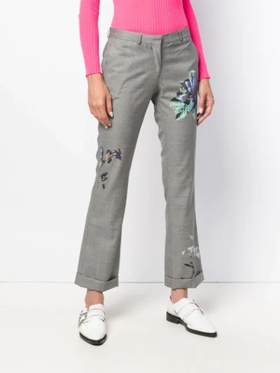 Shop Each X Other Floral Print Tailored Trousers In Grey