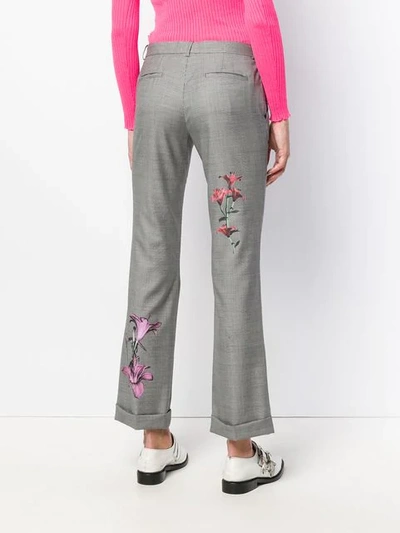 Shop Each X Other Floral Print Tailored Trousers In Grey