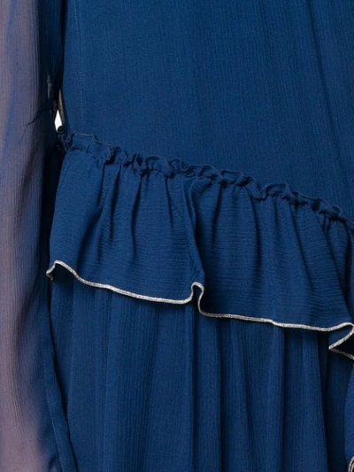 Shop See By Chloé Kleid Mit Volants In Blue