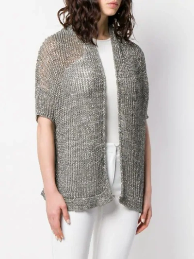 Shop Antonelli Tulite Cardigan In Grey