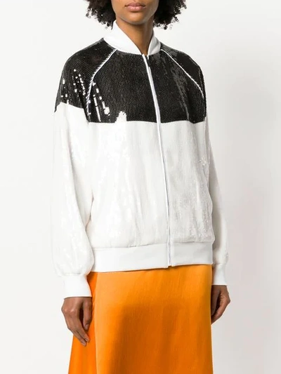 Shop Alberta Ferretti Rainbow Week Jacket In White