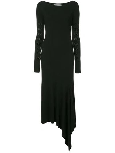 Shop Olivier Theyskens Hook-and-eye Detail Dress In Black