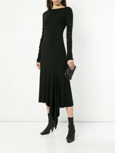 Shop Olivier Theyskens Hook-and-eye Detail Dress In Black