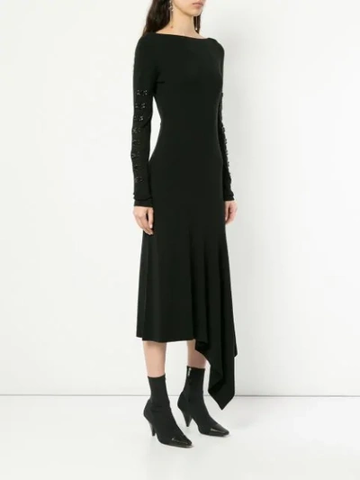 OLIVIER THEYSKENS HOOK-AND-EYE DETAIL DRESS - 黑色
