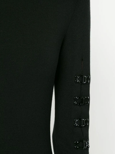 Shop Olivier Theyskens Hook-and-eye Detail Dress In Black