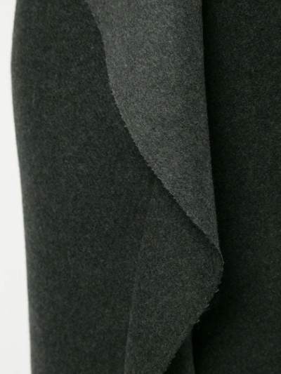 Shop Julia Davidian Ruffle Detail Midi Skirt - Grey