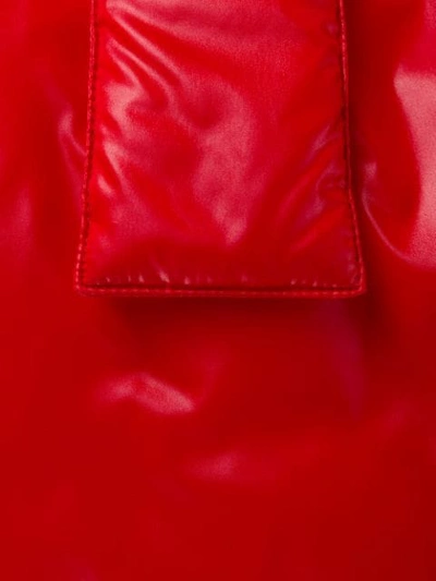 Shop Givenchy Padded Belted Coat In Red