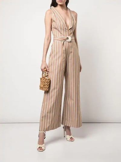 Shop Alexis Eckhart Jumpsuit In Brown