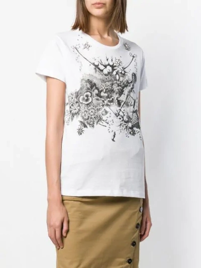 Shop Pinko Crystal Embellished T-shirt In White