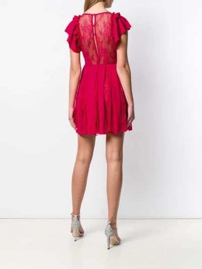 Shop Aniye By Sheer Lace Panel Dress In Pink