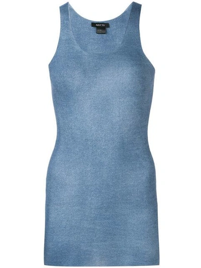 Shop Avant Toi Knitted Tank Top In Blue