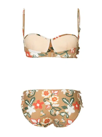 Muller Of Yoshiokubo Abiquiu Fringe Bikini In Brown