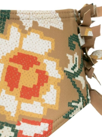 Muller Of Yoshiokubo Abiquiu Fringe Bikini In Brown