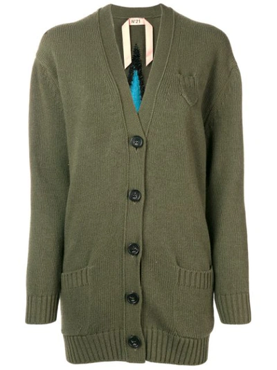 Shop N°21 Nº21 Star Cardigan - Green