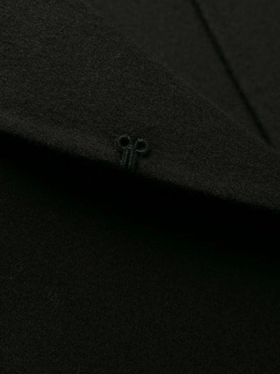 Shop Valentino Flared Scalloped Coat In Black