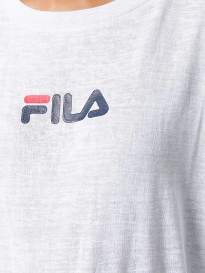 Shop Fila Logo Print Sweater - White