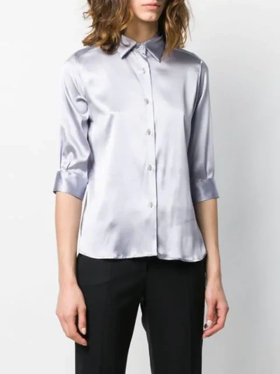 Shop Blanca Slim-fit Shirt In Purple