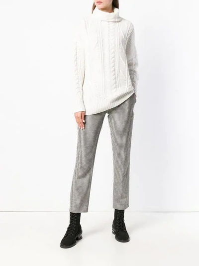 Shop Lorena Antoniazzi Turtleneck Jumper In White