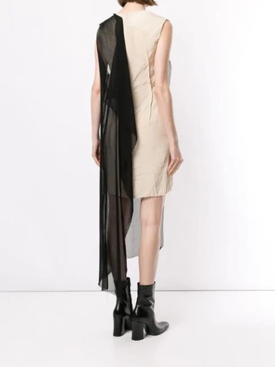 Shop Yang Li Contrast Panel Dress In Black