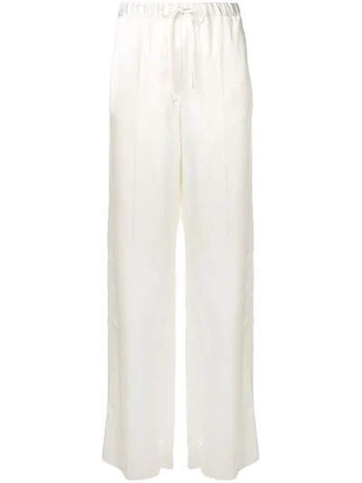 Shop Jil Sander High-waist Drawstring Trousers In White