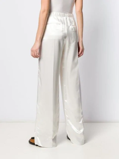 Shop Jil Sander High-waist Drawstring Trousers In White